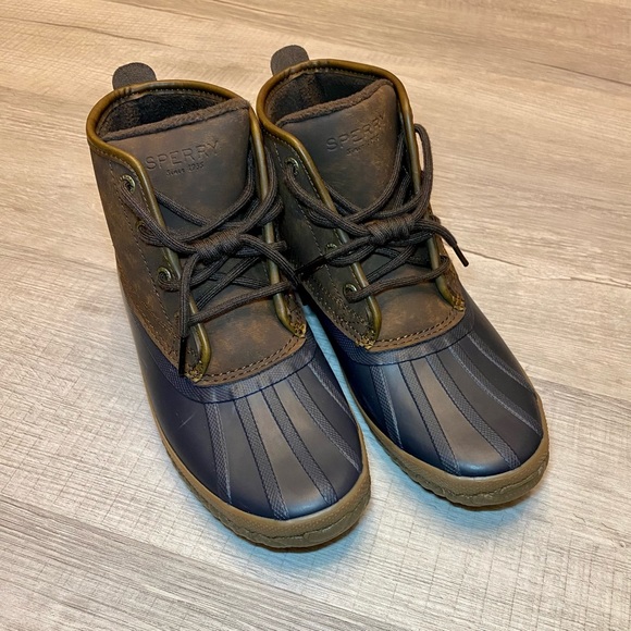 Sperry Top-Sider Breakwater Lace Up Men's Boots - Navy / Brown - US Size 7 - Picture 3 of 6